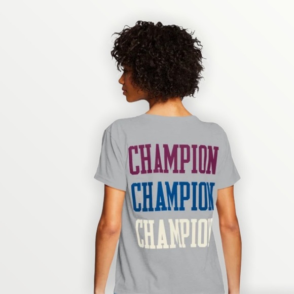 Champion retro tri color tee with logo at back XS - Picture 1 of 8